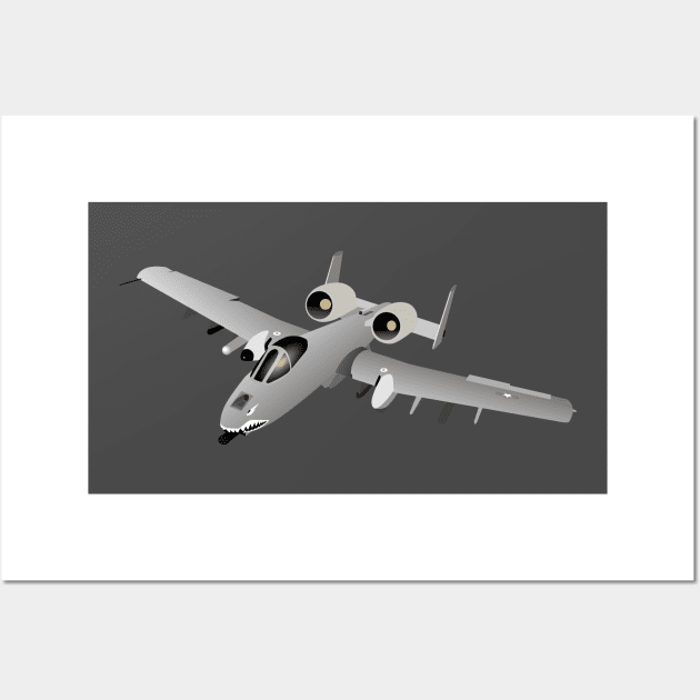 American A-10 Warthog Jet Aircraft Wall Art by NorseTech